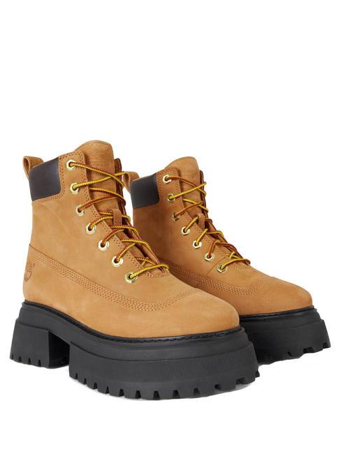 TIMBERLAND SKY 6 INCH Wysokie skórzane botki za kostkę pszenica - Buty damskie
