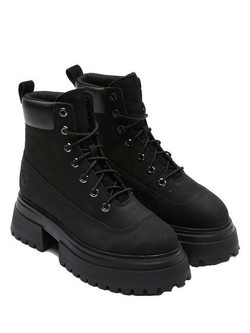 TIMBERLAND SKY 6 INCH Wysokie skórzane botki za kostkę  CZARNY - Buty damskie