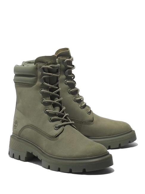 TIMBERLAND CORTINA VALLEY 6 INCH Skórzane botki głęboka zieleń porostów - Buty damskie