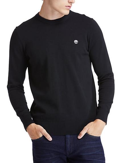 TIMBERLAND WILLIAMS RIVER Sweter z okrągłym dekoltem CZARNY - Bluzy męskie