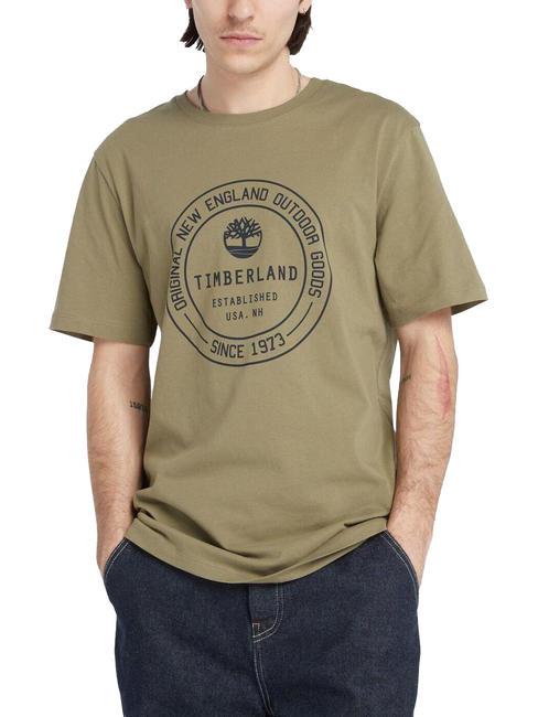 TIMBERLAND SS BRAND CARRIER Koszulka bawełniana pudełko z ziemią - Koszulki męskie