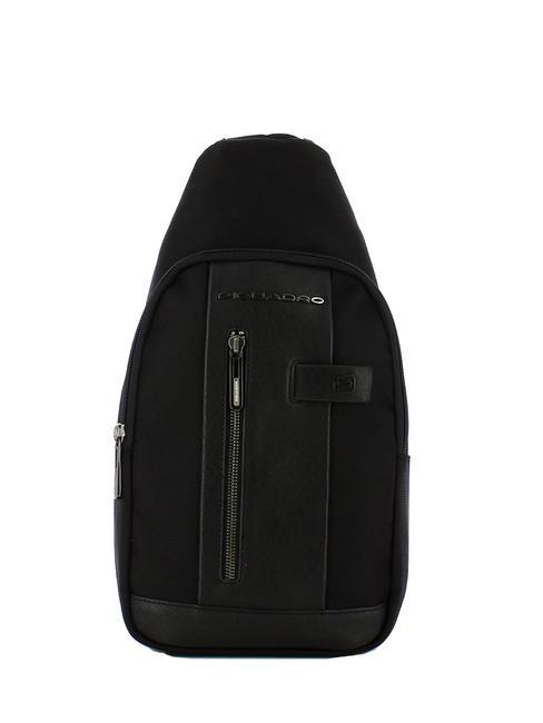 PIQUADRO BRIEF 2 Plecak na jedno ramię Czarny - Plecaki na laptopa do pracy