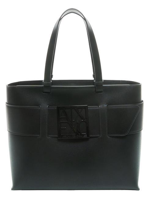 ARMANI EXCHANGE A|X BUCKLE Torba na ramię Shopper Czarny - Torby damskie