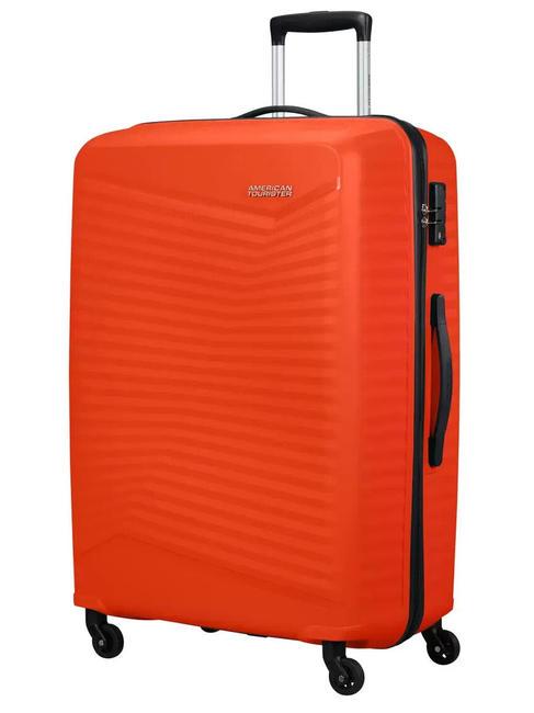 AMERICAN TOURISTER JETDRIVER 2.0 Duży wózek pomarańczowy płomień - Wózki twarde