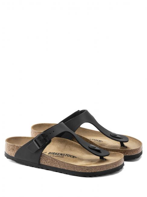 BIRKENSTOCK GIZEH BIRKO-FLOR Sandały typu japonki czarny - Buty uniseks