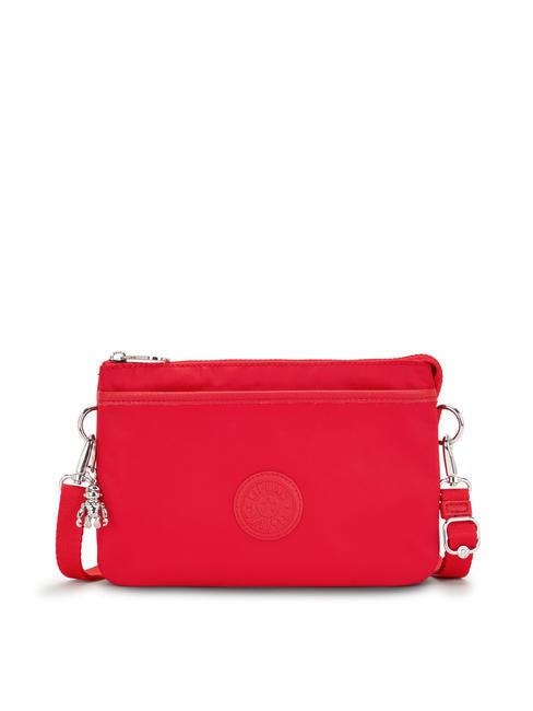 KIPLING RIRI  Torebka kopertówka z paskiem na ramię impreza różowa paka - Torby damskie