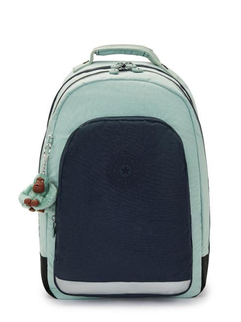 KIPLING CLASS ROOM Plecak na laptopa 15" blok zieleni morskiej - Plecaki szkolne i rekreacyjne