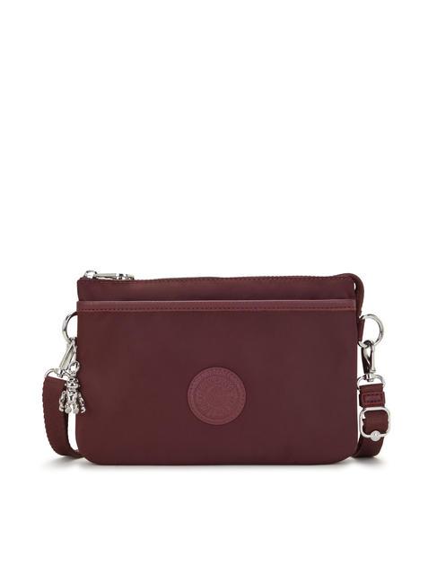 KIPLING RIRI  Torebka kopertówka z paskiem na ramię głęboki bakłażan - Torby damskie