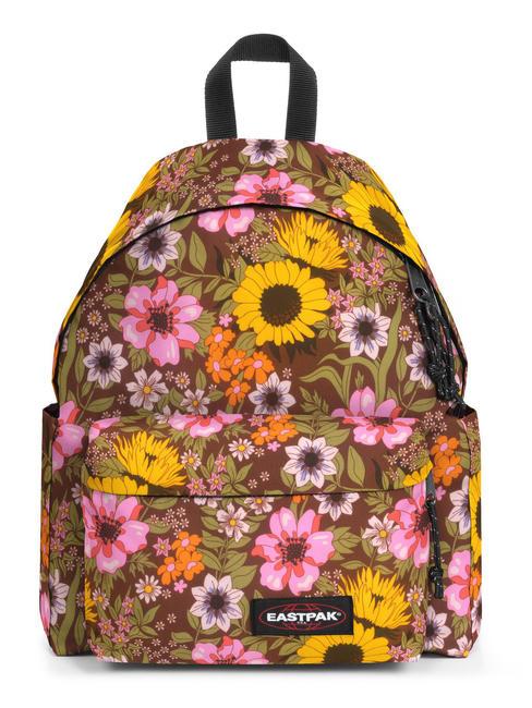 EASTPAK PADDED DAY PAK'R Plecak na laptopa 14" z kieszenią na butelkę z wodą kwiat popu brązowy - Plecaki szkolne i rekreacyjne