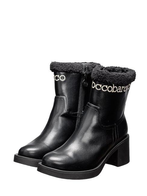 ROCCOBAROCCO LOGO Wysokie botki zapinane na suwak czarny - Buty damskie