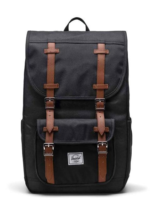 HERSCHEL LITTLE AMERICA MID Plecak na laptopa 15,6" CZARNY - Plecaki szkolne i rekreacyjne