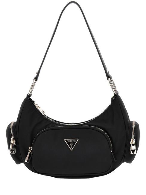 GUESS ECO GEMMA  Torba na ramię CZARNY - Torby damskie