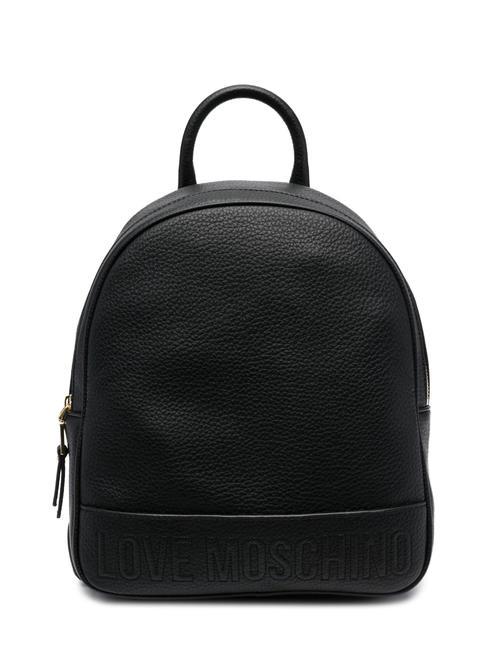 LOVE MOSCHINO LOGO EMBOSSED Plecak Czarny - Torby damskie