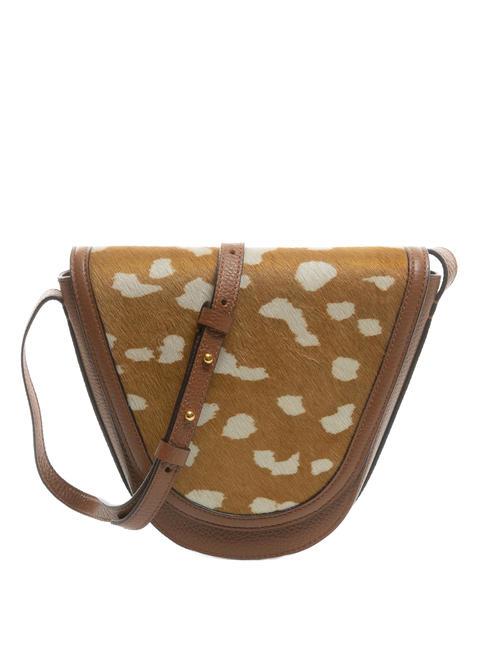 COCCINELLE JOSEPHINE PONY Skórzana torba z wkładką w stylu kucyka wielokrotny brule/brule - Torby damskie