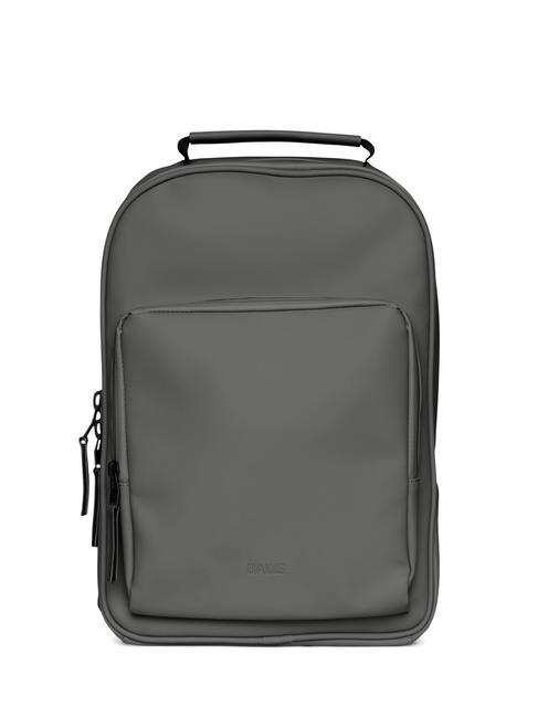 RAINS BOOK DAYPACK  Wodoodporny plecak szary - Plecaki szkolne i rekreacyjne