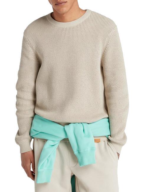 TIMBERLAND LS TUCK Sweter z okrągłym dekoltem skamielina wyspy - Bluzy męskie