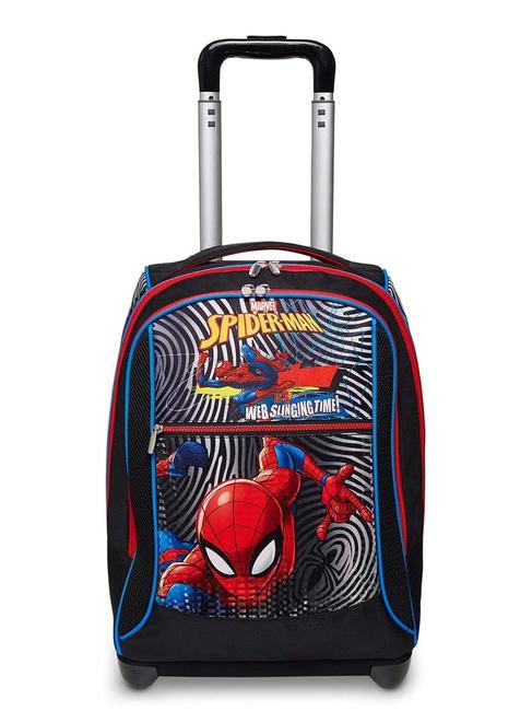 SPIDERMAN THE GREATEST HERO Plecak na kółkach 2-kołowy Czarny - Plecaki z wózkiem