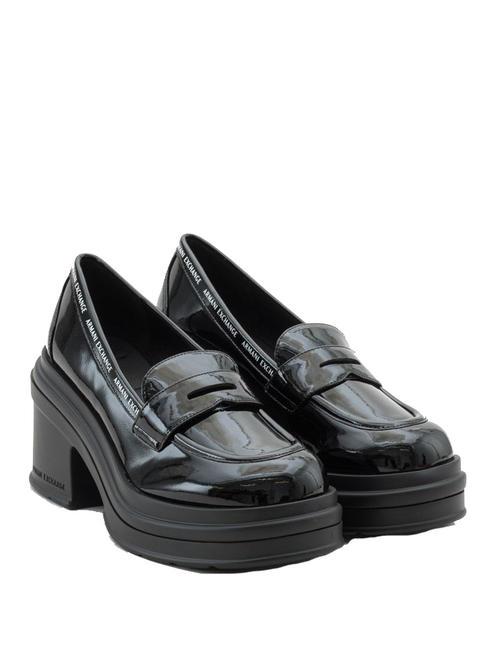ARMANI EXCHANGE A|X Wysokie mokasyny CZARNY/REFBLACK - Buty damskie