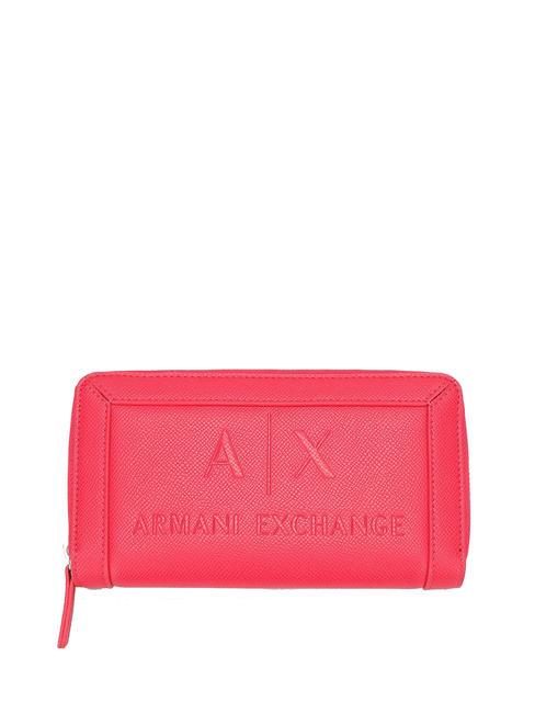 ARMANI EXCHANGE A|X SAFFIANO Duży portfel zapinany na zamek pasja - Portfele damskie