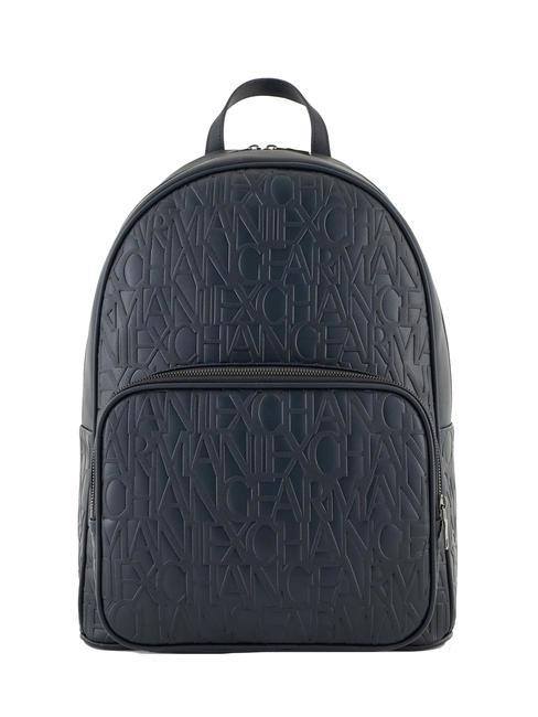 ARMANI EXCHANGE LOGO ALL OVER Plecak na laptopa 15,6" Granatowy - Plecaki na laptopa do pracy