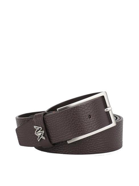 ARMANI EXCHANGE A|X Pasek skórzany T. ciemny - Paski