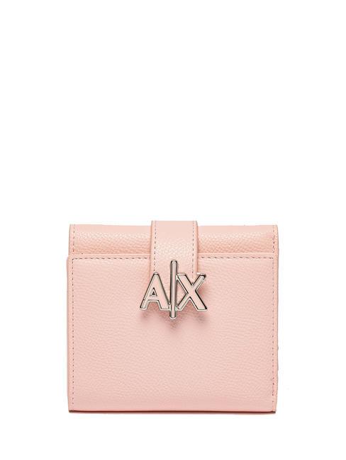 ARMANI EXCHANGE A|X LOGO Mały portfel różowy przystanek - Portfele damskie