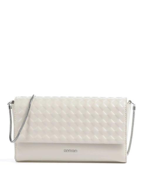 CALVIN KLEIN CALVIN MINI QUILT Mała torba na ramię ciemny ecru - Torby damskie