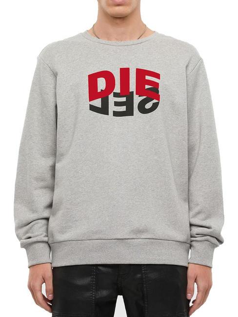 DIESEL S-GIRK Bluza bawełniana z okrągłym dekoltem szary - Bluzy męskie