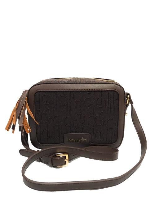 BRACCIALINI FONT Torba na aparat fotograficzny Jacquard brązowy - Torby damskie