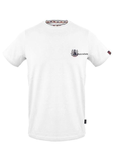 AQUASCUTUM STEMMA LOGO Koszulka bawełniana biały - Koszulki męskie
