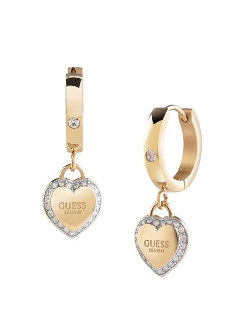 GUESS FINE HEART Kolczyki wiszące żółte złoto - Kolczyki
