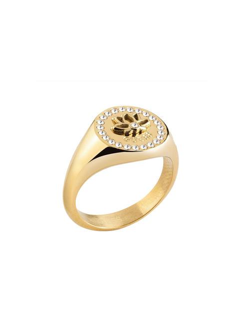 GUESS LOTUS Pierścionek z kryształkami żółte złoto - Pierścienie