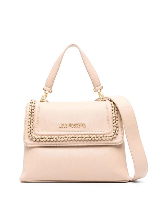 LOVE MOSCHINO TOP HANDLE Torebka z paskiem na ramię nagi - Torby damskie