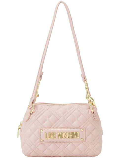 LOVE MOSCHINO QUILTED Mikro torba na ramię proszek - Torby damskie