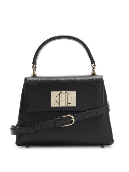 FURLA 1927 Mała torebka z paskiem na ramię, ze skóry Czarny - Torby damskie