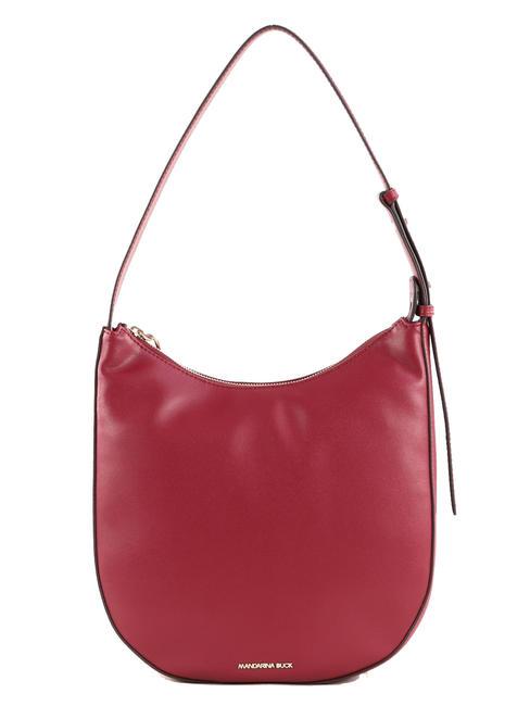 MANDARINA DUCK LUNA Torba skórzana typu listonoszka rabarbar - Torby damskie