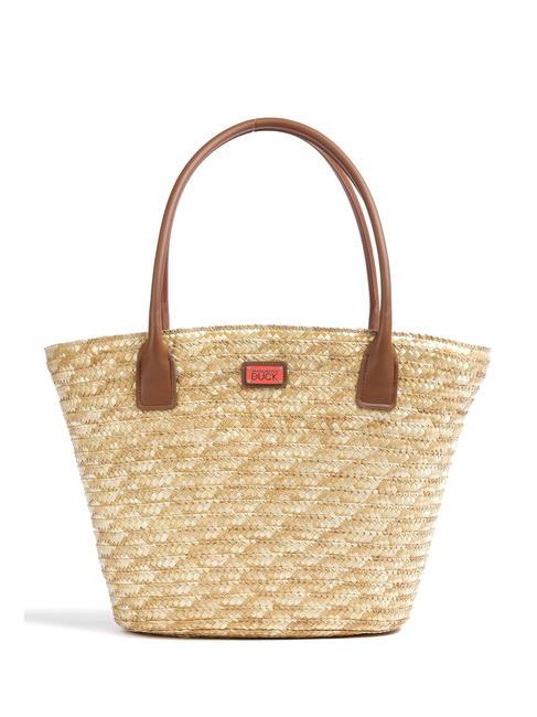 MANDARINA DUCK SEASHELL STRAW Torba na ramię KORAL - Torby damskie