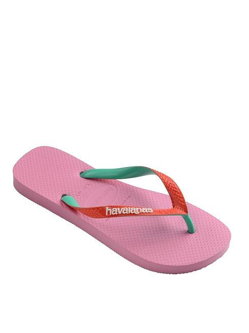 HAVAIANAS TOP MIX Klapki różowa lemoniada - Buty uniseks