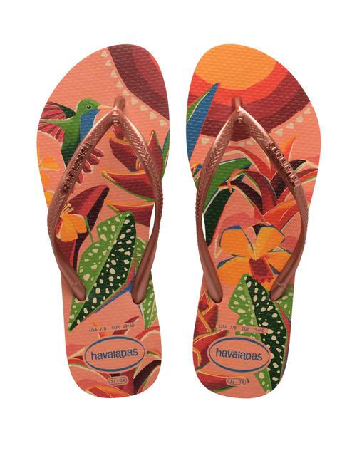HAVAIANAS  Klapki SLIM TROPICAL brzoskwinia - Buty damskie