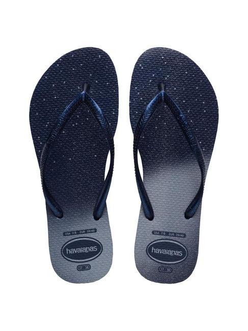 HAVAIANAS SLIM GLOSS Klapki GRANATOWY/NIEBIESKI/GRANATOWY - Buty damskie