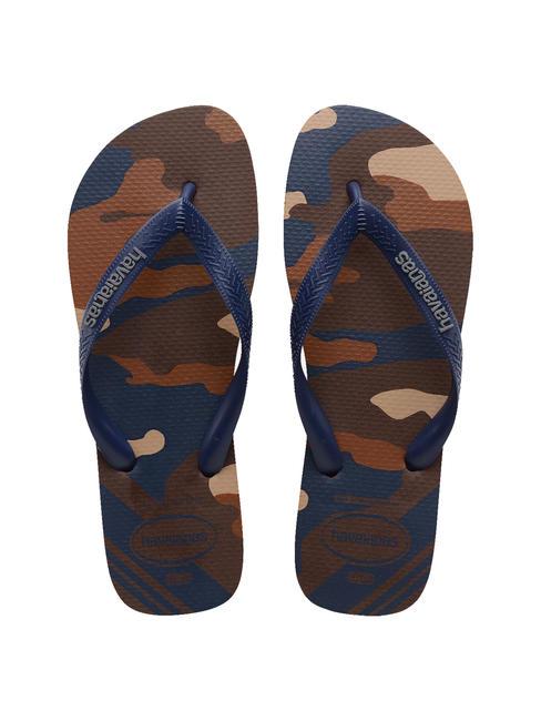 HAVAIANAS TOP CAMU Klapki ciemny brat - Buty uniseks