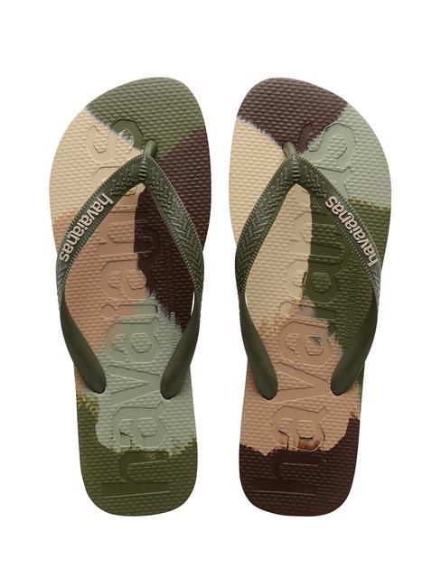 HAVAIANAS TOP LOGOMANIA COLORS II Klapki zielony - Buty uniseks