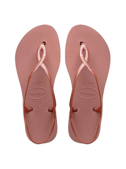 HAVAIANAS LUNA FLATFORM Sandały typu japonki na platformie KROKUSY/RÓŻE - Buty damskie