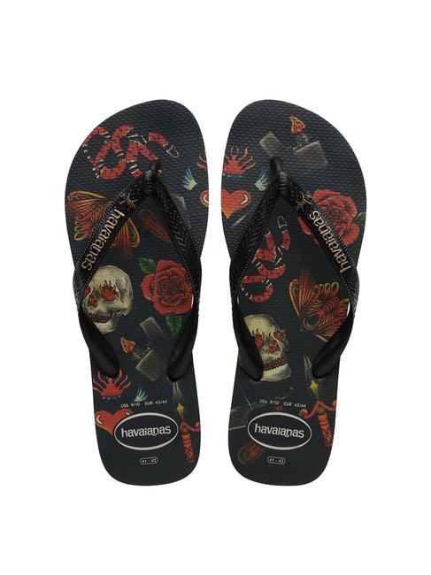 HAVAIANAS TOP TRIBO Klapki czarny czarny - Buty męskie