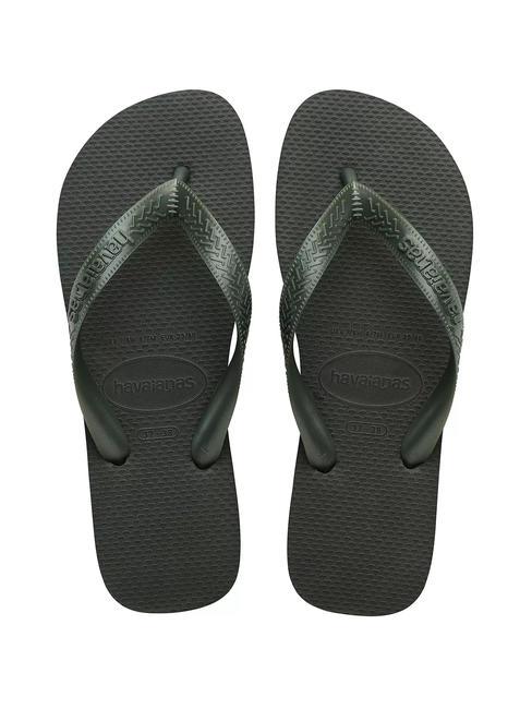 HAVAIANAS TOP TIRAS SENSES Klapki oliwkowo-zielony - Buty damskie