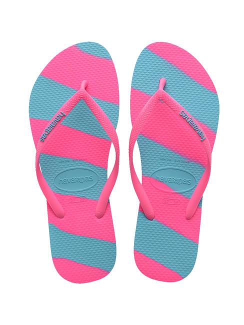 HAVAIANAS SLIM COLOR FUN Klapki róże letnie - Buty damskie