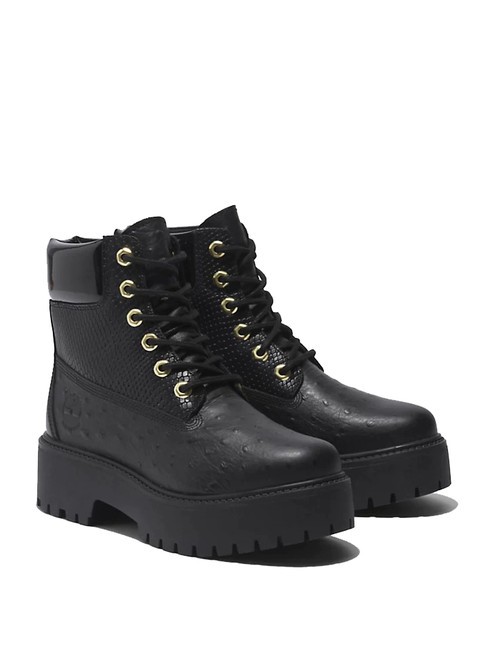 TIMBERLAND STONE STREET Wodoodporne buty do kostki CZARNY ODRZUT - Buty damskie