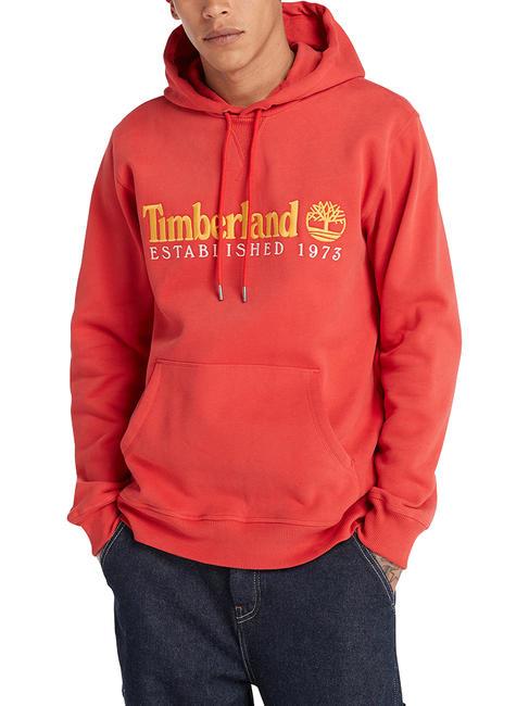 TIMBERLAND LS  Bluza z kapturem aura pomarańczowa wb - Bluzy męskie