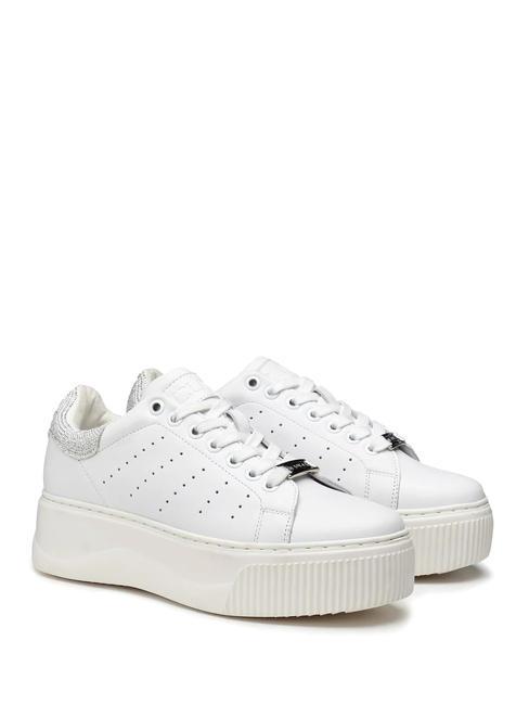 CULT PERRY 3162 Skórzane trampki na platformie biały/lód - Buty damskie