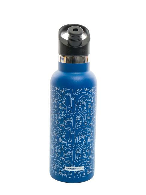 CARTOMANIA GIFT&DECOR Butelka na wodę z zakrętką słomkową 500 ml IGŁY SOSNY - Butelki termiczne na wodę